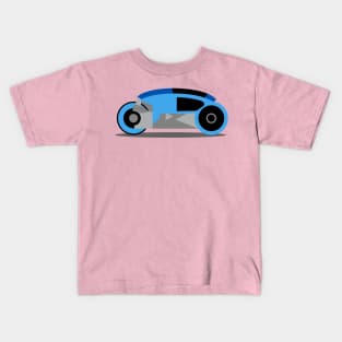 Tron's Blue Light Cycle (1st Generation) Kids T-Shirt